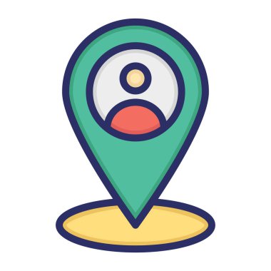 İnsan konumu, İnsan konumu, konum, tamamen düzenlenebilir vektör simgesi