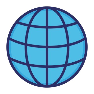 Dünya, internet, dünya, tamamen düzenlenebilir vektör simgesi