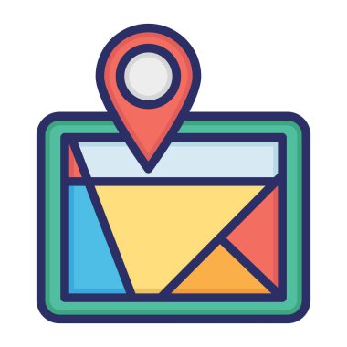 GPS, navigasyon, GPS ekranı, tamamen düzenlenebilir vektör simgesini izle