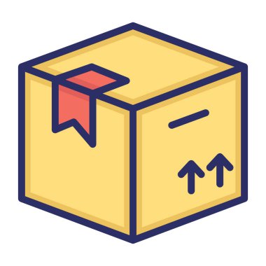 Lojistik, kutu, paket, tamamen düzenlenebilir vektör simgesi