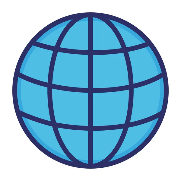 Globe Internet Aarde Wereld Volledig Bewerkbare Vector Icoon — Stockvector