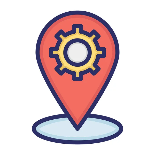 Location Management Gps Management Location Marker Location Settings Fully Editable — Stock Vector