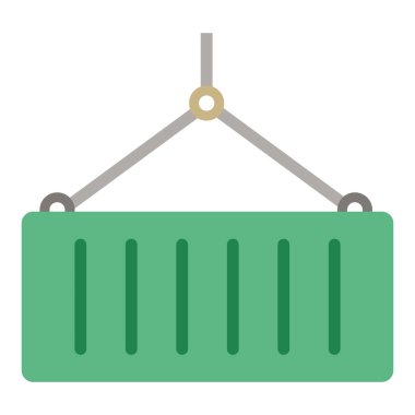 Konteynır, lojistik, nakliye, tamamen düzenlenebilir vektör simgesi