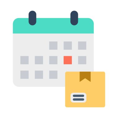 Zamanlanmış dağıtım, olay, zaman, takvim tam olarak düzenlenebilir vektör simgesi