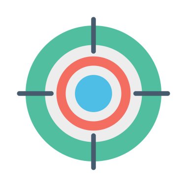 Hedef, hedef, hedef, ok tam olarak düzenlenebilir vektör simgesi