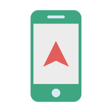 Mobil, navigasyon, pin, konum tamamen düzenlenebilir vektör simgesi