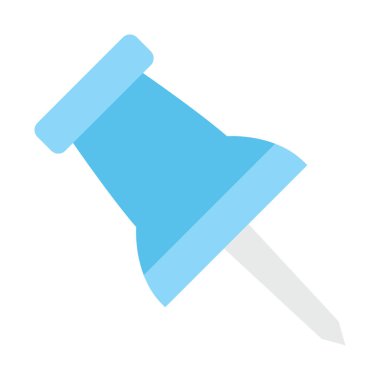 Başparmak iğnesi, iğne, raptiye, yapıştırıcı iğnesi tam olarak düzenlenebilir vektör simgesi