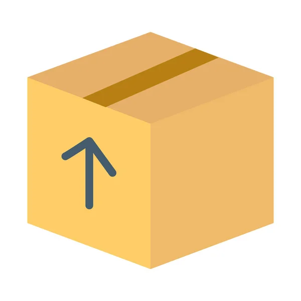 Логика Коробка Упаковка Возврат Полностью Съедобной Векторной Иконки — стоковый вектор