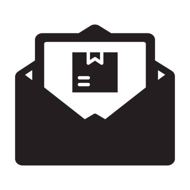 E- posta, posta dağıtım servisi, lojistik, tam olarak düzenlenebilir vektör simgesi