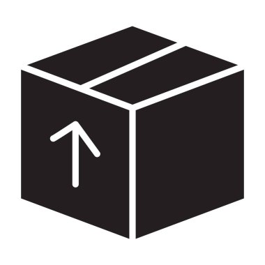 Lojistik, kutu, paket, tamamen düzenlenebilir vektör simgesini geri getir