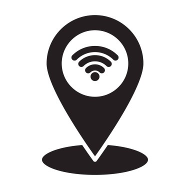 GPS, pin, konum, sinyal tamamen düzenlenebilir vektör simgesi