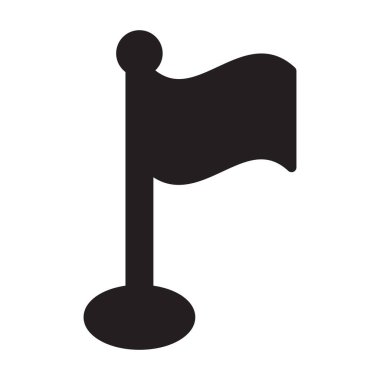 Bayrak, kilometre taşı, bitiş, hedef tamamen düzenlenebilir vektör simgesi