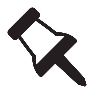 Başparmak iğnesi, iğne, raptiye, yapıştırıcı iğnesi tam olarak düzenlenebilir vektör simgesi