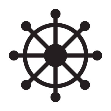 Gemi navigasyonu, navigasyon, gemi, tekerlek tamamen düzenlenebilir vektör simgesi