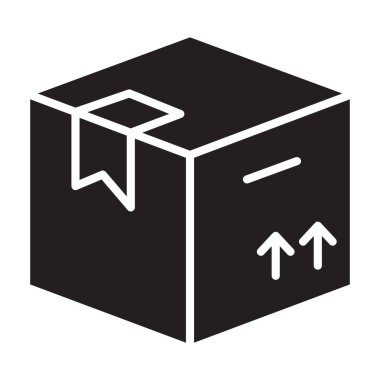 Lojistik, kutu, paket, tamamen düzenlenebilir vektör simgesi