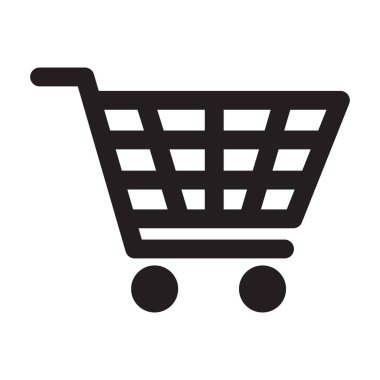 Araba, alışveriş arabası, alışveriş, ekommerce tamamen düzenlenebilir vektör simgesi