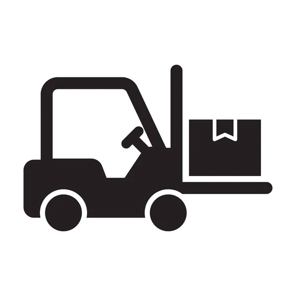 Forklift Transport Delivery Logistic Fully Editable Vector Icon — Stock Vector