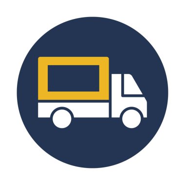 Kargo, dağıtım hizmetleri, dağıtım, tamamen düzenlenebilir vektör simgesi gönderiliyor