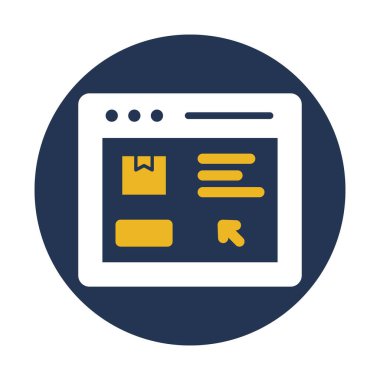 Çevrimiçi düzen, lojistik, pazarlama, tam olarak düzenlenebilir vektör simgesi