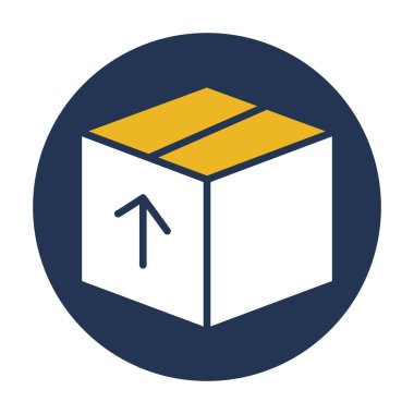 Lojistik, kutu, paket, tamamen düzenlenebilir vektör simgesini geri getir