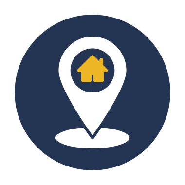 Ev konumu, adres, ev, tam olarak düzenlenebilir vektör simgesi