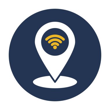 GPS, pin, konum, sinyal tamamen düzenlenebilir vektör simgesi