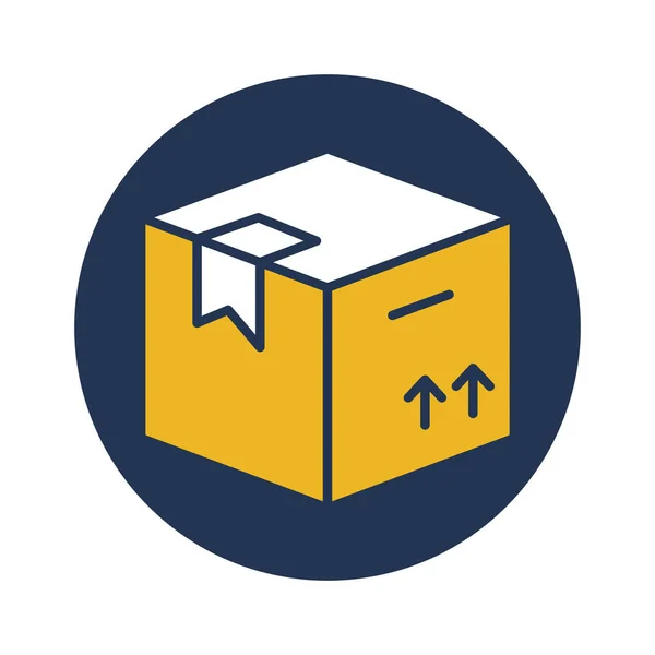 Logistik Kotak Paket Pengiriman Ikon Vektor Sepenuhnya Dapat Disunting - Stok Vektor