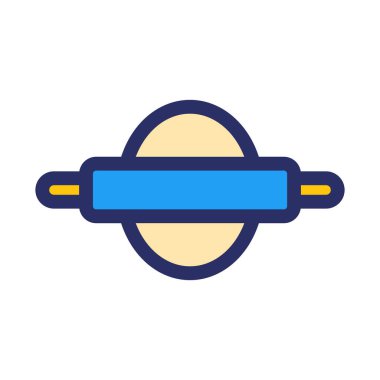 Ekmek yuvarlanan yalıtılmış vektör simgesi kolayca düzenleyebilir ya da değiştirebilir