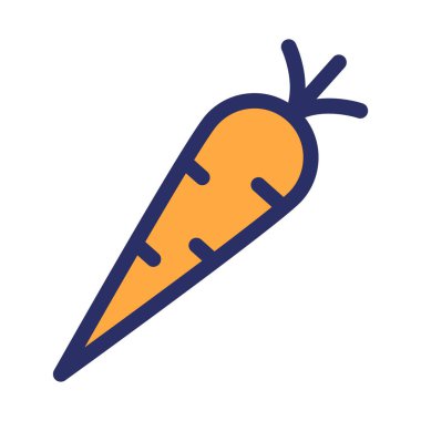 Havuç İzole Vektör simgesi Kolayca düzenleyebilir veya değiştirebilir