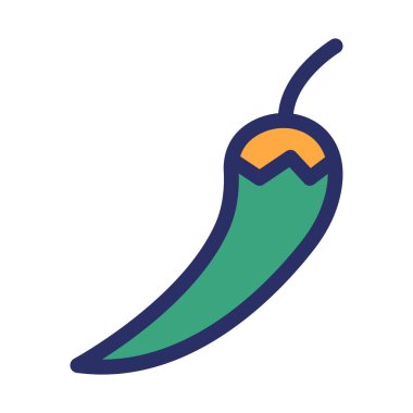 Sıcak biber izole edilmiş vektör simgesi kolayca değiştirilebilir ya da düzenlenebilir