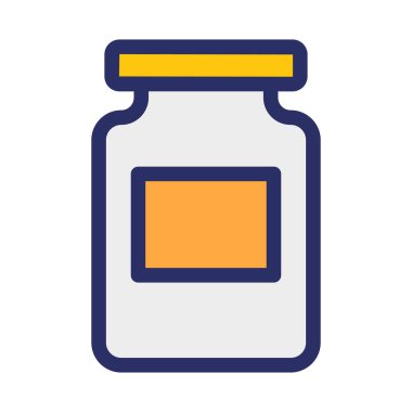 Kolayca değiştirebilen veya düzenleyebilen kavanoz izole edilmiş Vektör simgesi