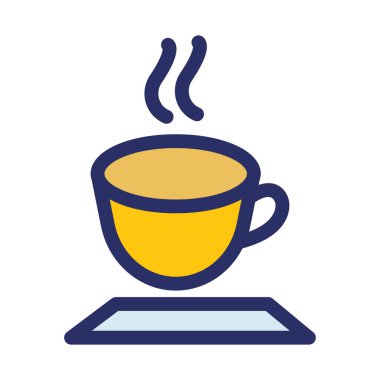 Bir fincan çay izole edilmiş vektör simgesi kolayca değiştirilebilir ya da düzenlenebilir