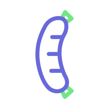 Sıcak sosis izole edilmiş vektör simgesi kolayca değiştirilebilir ya da düzenlenebilir