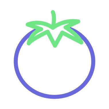 Kolayca değiştirebilen ya da düzenleyebilen domates izole edilmiş Vektör simgesi