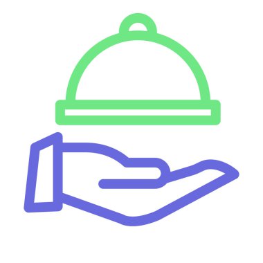 Gıda, kolayca düzenleyebilen ve değiştirebilen izole edilmiş vektör simgesi sunar