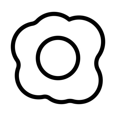 Kahvaltı yumurtası izole edilmiş vektör simgesi kolayca değiştirilebilir ya da düzenlenebilir