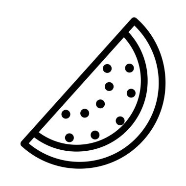 Yarı karpuz izole edilmiş Vektör simgesi kolayca düzenleyebilir ya da değiştirebilir