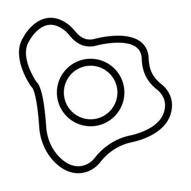 Kahvaltı yumurtası izole edilmiş vektör simgesi kolayca değiştirilebilir ya da düzenlenebilir