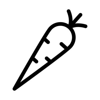 Havuç İzole Vektör simgesi Kolayca düzenleyebilir veya değiştirebilir