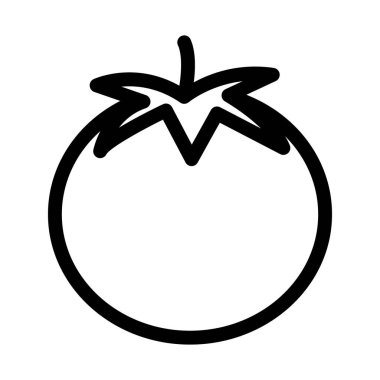 Kolayca değiştirebilen ya da düzenleyebilen domates izole edilmiş Vektör simgesi