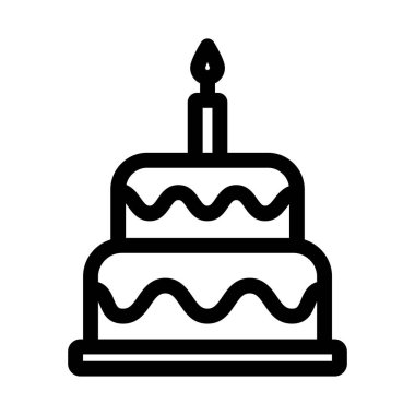 Kek İzole Vektör simgesi Kolayca değiştirilebilir veya düzenlenebilir