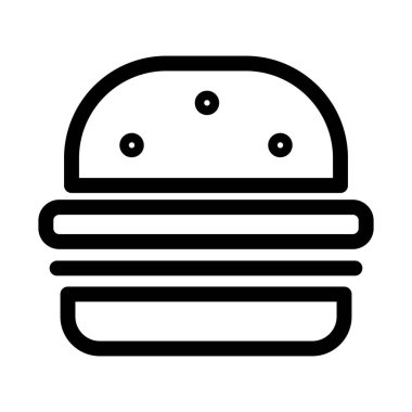 Kolayca değiştirebilen ya da düzenleyebilen Burger izole Vektör simgesi