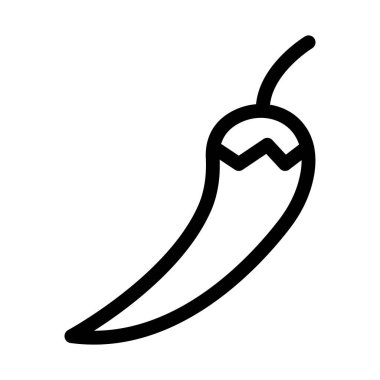 Sıcak biber izole edilmiş vektör simgesi kolayca değiştirilebilir ya da düzenlenebilir