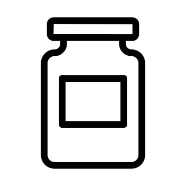 Kolayca değiştirebilen veya düzenleyebilen kavanoz izole edilmiş Vektör simgesi