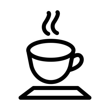 Bir fincan çay izole edilmiş vektör simgesi kolayca değiştirilebilir ya da düzenlenebilir