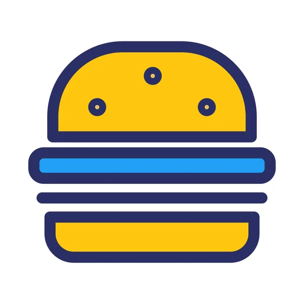 Burger Isolated Vector Ícone Que Pode Facilmente Modificar Editar — Vetor de Stock