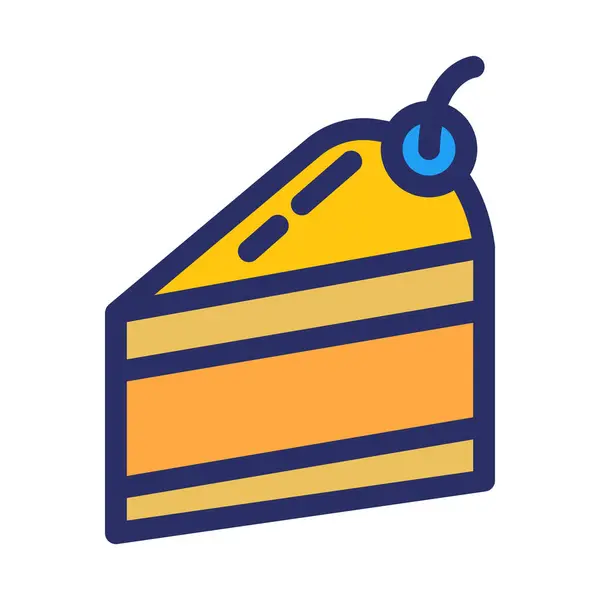 Cake Isolated Vector Symbol Das Leicht Geändert Oder Bearbeitet Werden — Stockvektor