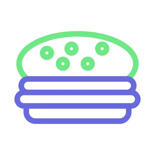 Burger Isolated Vector Ícone Que Pode Facilmente Modificar Editar — Vetor de Stock