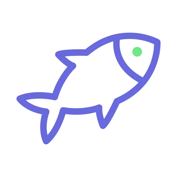 Fish Isolated Icona Vettoriale Che Può Facilmente Modificare Modificare — Vettoriale Stock