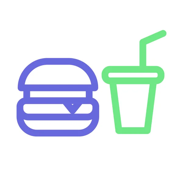 Burger Isolated Vector Ícone Que Pode Facilmente Modificar Editar — Vetor de Stock